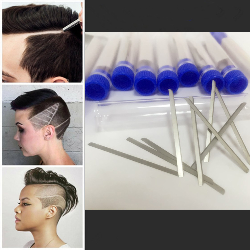 10 stks/set Scheren Blades Hair Carving Pen Magic Hair Styling Wenkbrauwen DIY Gegraveerd Wenkbrauwen Baarden Scheermes Gereedschap