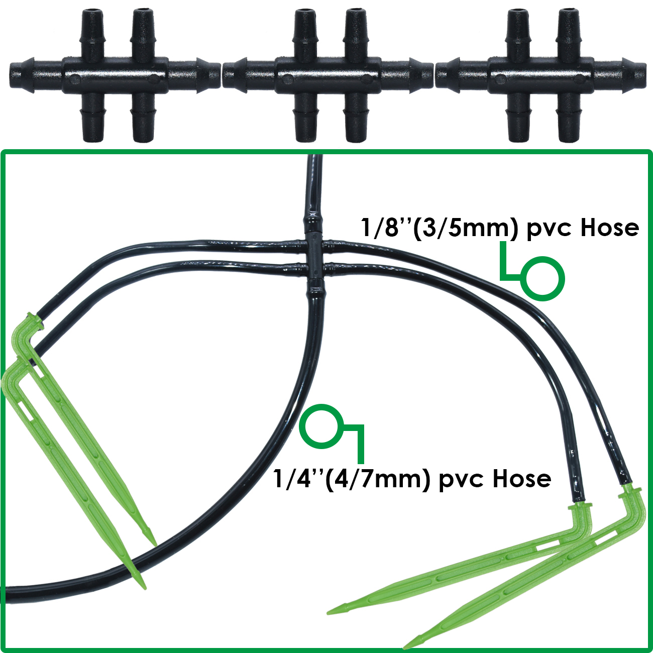 KESLA Garden Automatic DIY Watering Drip Irrigation System Dripper Kit 4/7mm to 3/5mm Hose Pot Bonsai Plant Balcony Greenhouse
