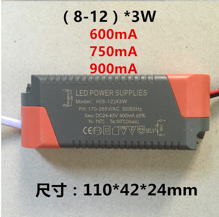 Led Driver Ac 120- 265V 900mA ( 8 - 12 )* 3W Voeding Transformator Ballast Voor Bus Celling Licht Spotlight Led