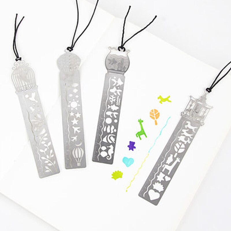 Simple Hollow Metal Marker with Scale, Ruler, Versatile Fine Drawing Icon Model Rule. Drafting Supplies of The Rulers