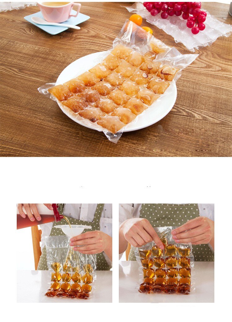 Bolsas desechables para hacer hielo, molde para cubitos de hielo, herramienta para beber, bolsas refrigeradoras, utensilios de cocina, 30/50 piezas