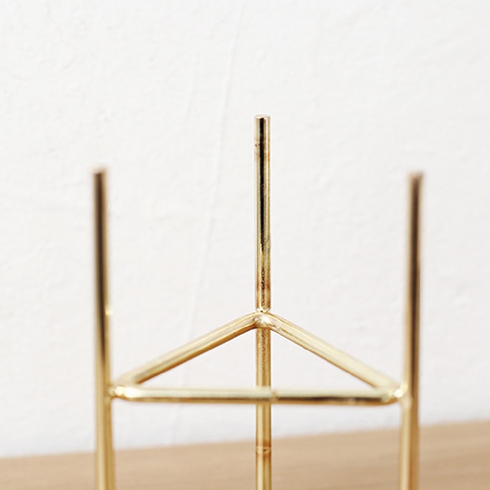 Home Garden Metal Rack Bracket Ceramic Flower Pot Holder Plant Container Planter