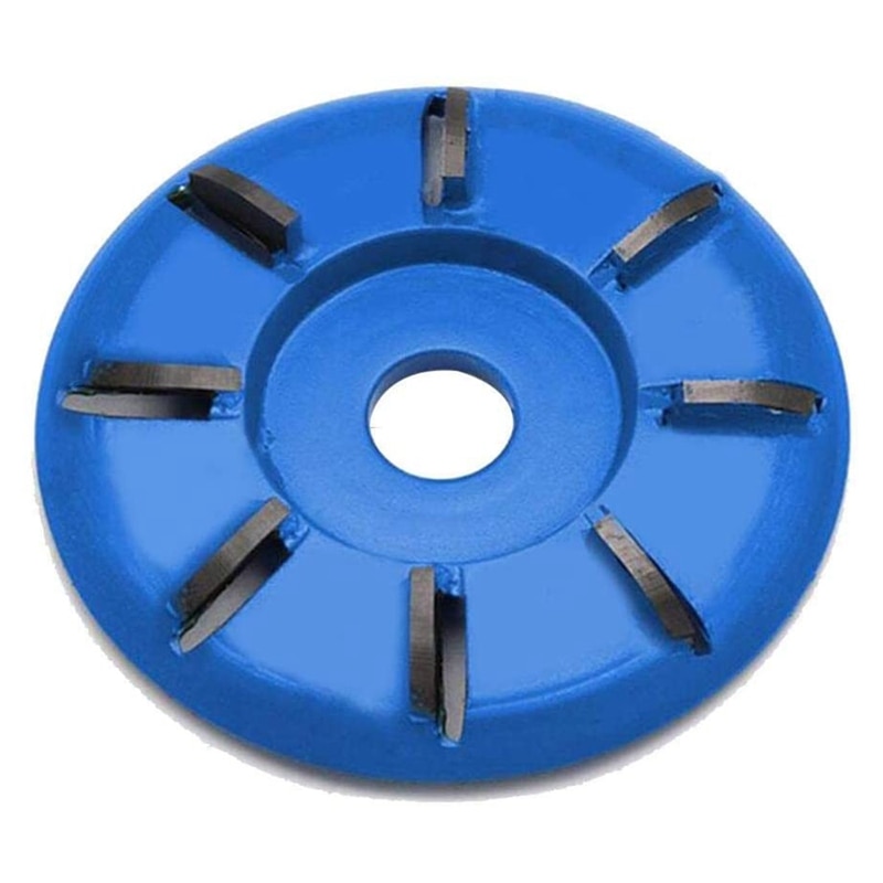 Wood Turbo Carving Disc (Curve,Blue) in 8 Teeth Angle Grinder Disc Milling Cutter Tool for Angle Grinders Attachment: Default Title
