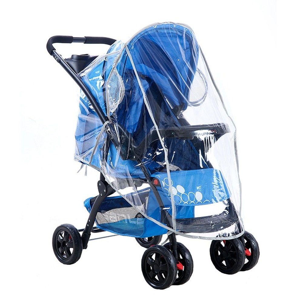 Waterproof Rain Cover Transparent Wind Dust Baby Strollers Pushchairs Raincoat S/M/L Shield Zipper Open Stroller Accessories