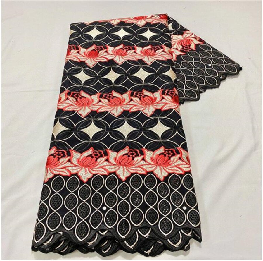 African Lace Fabric Lace Cotton Wwiss Voile Lace In Switzerland Newest French Nigerian Cotton Lace 5yards