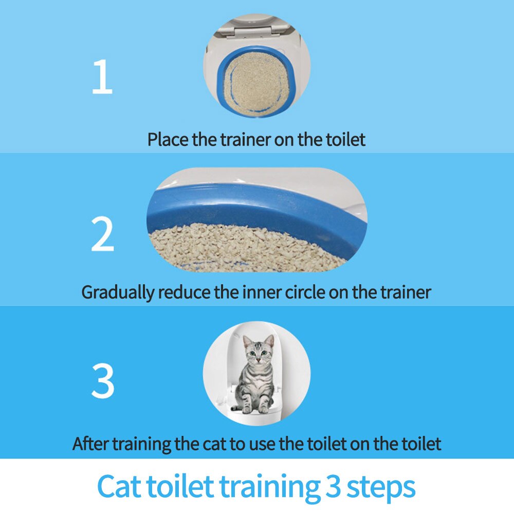 kit di addestramento per Toilette per gatti addestramento per gatti sedile per wc kit di addestramento per Toilette per gatti tappetino per lettiera per gatti gattino sedile per orinatoio allenatore per wc