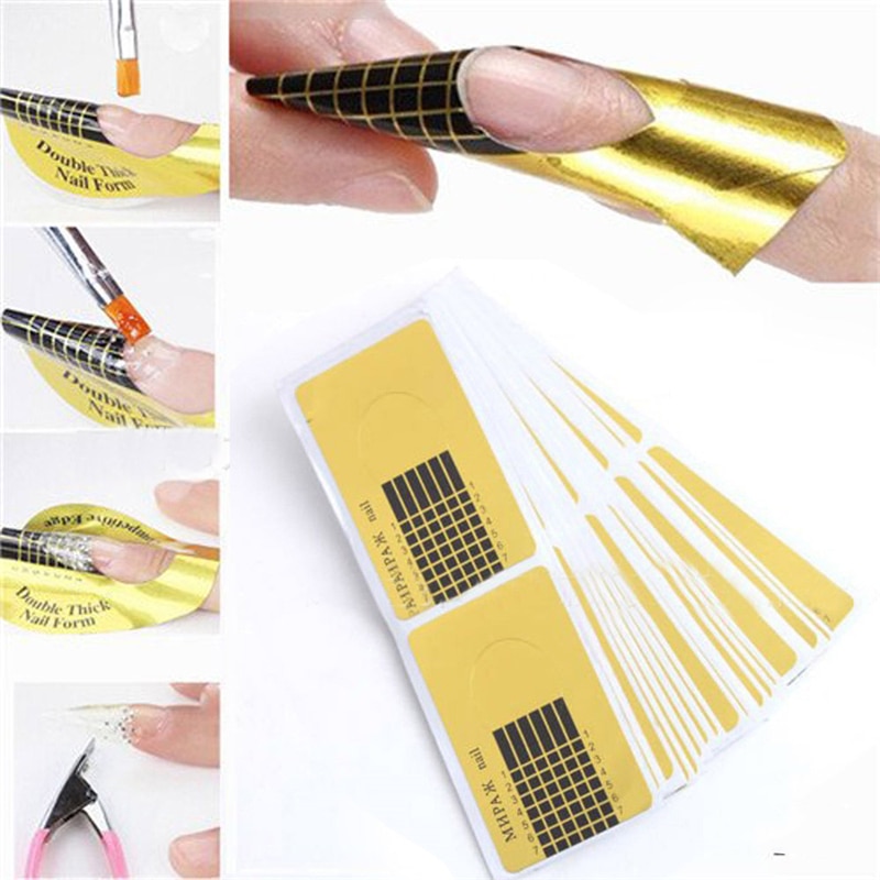 Franse Nail Form Tips Rechthoek Nail Art Tool Nail Extension Uv Gel Extension Builder Gids Voor Nail Stencil Manicure Tool TO008