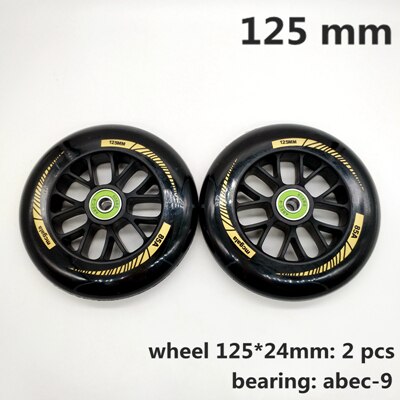 125 Mm Scooter Wiel 125X24 Mm Lager ABEC-9: 125 mm