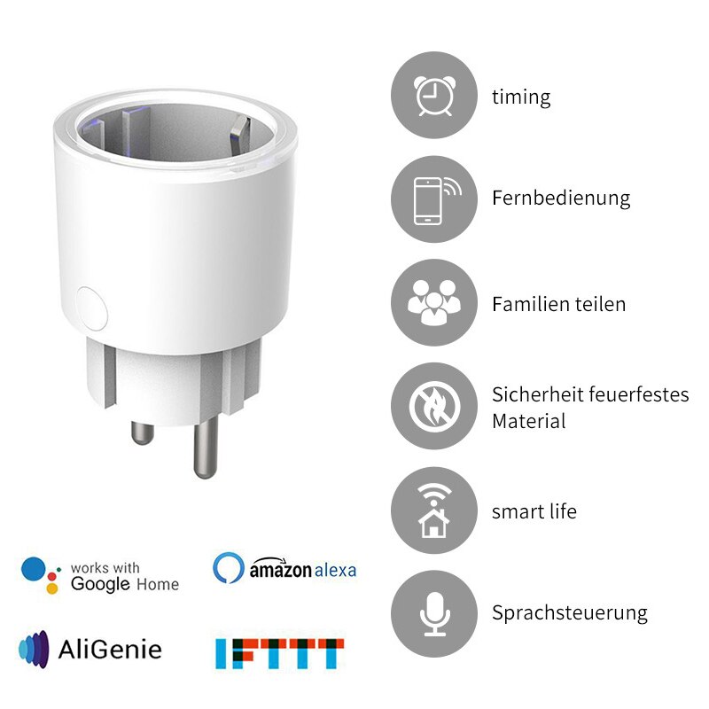 1/2/3PCS EU Wifi Switch Remote Control Socket Intelligent Timing Socket Wireless Socket Home Power Socket