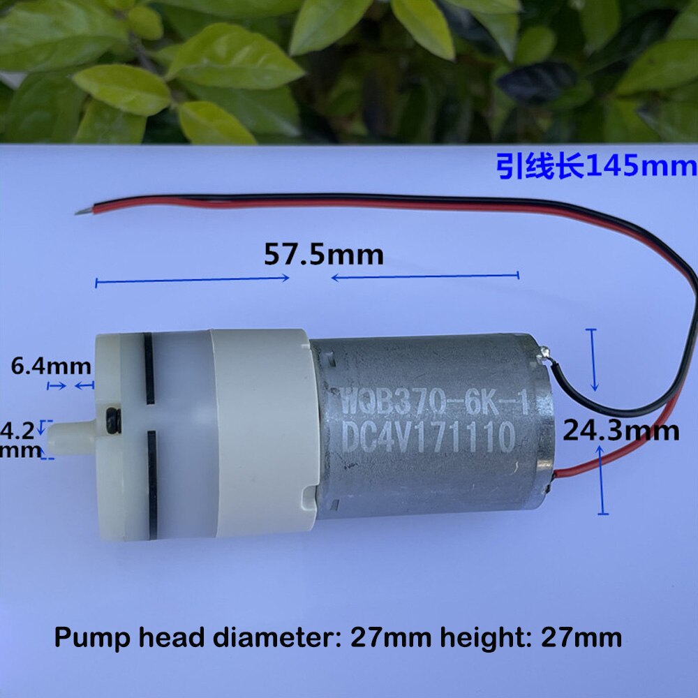 DC 3V-8V 6V 370 Micro Air Pump M27 Air Pump with Line for Electronic Sphygmomanometer Diy Fish Tank Small USB Oxygen Pump