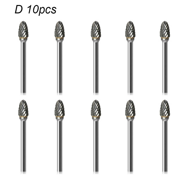 Schaft Metall Zeichnung Wolfram Hartmetall Fräser Dreh Werkzeug Grat doppelt Diamant schneiden rotierend Dremel Werkzeuge Elektrische Schleifen: D