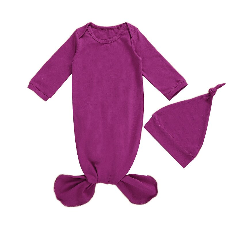 Printemps automne bébé vêtements de nuit 2 pièces imprimé fleuri col rond manches longues une-pièce + mignon ensemble de chapeau pour tout-petit, garçons, filles: h