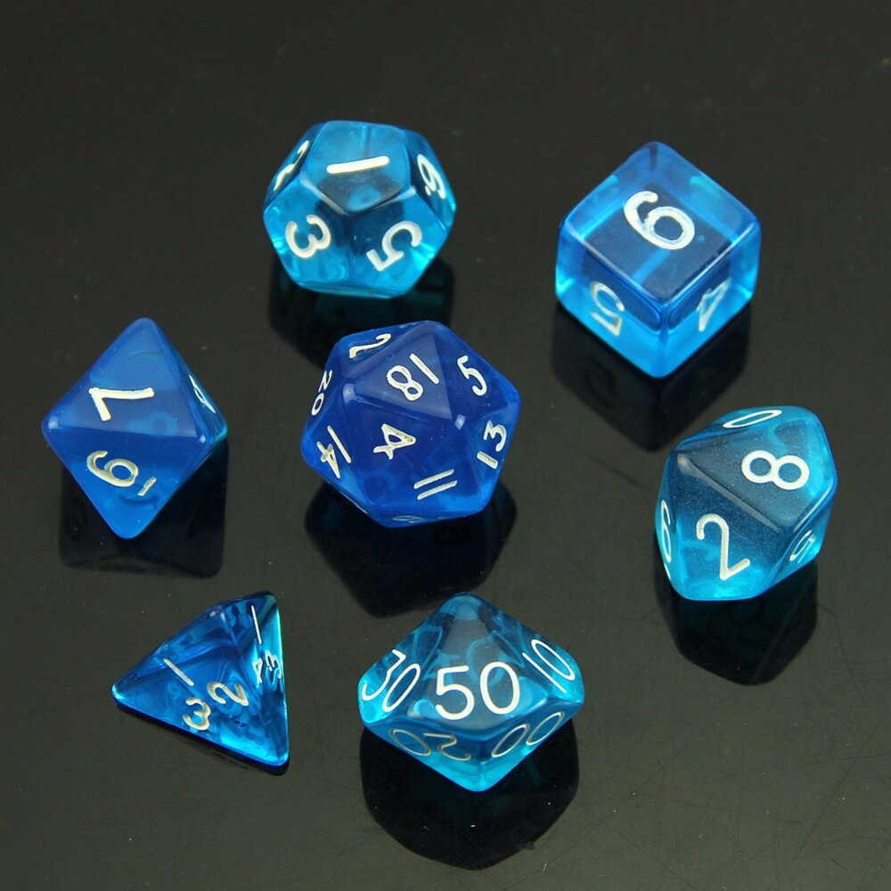 Juego de mesa MTG RPG DND Poly Dice, juego de 7 caras D4 D6 D8 D10 D12 D20, novedad, 1 Juego