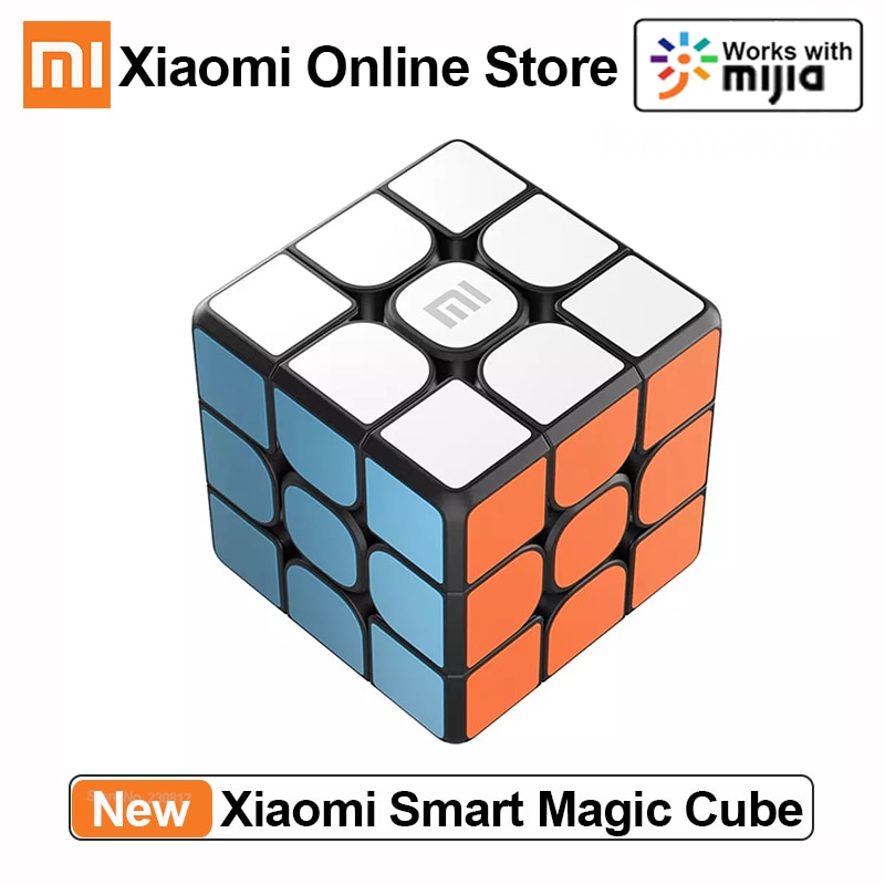 Originele Xiaomi Smart Magic Cube Bluetooth 3D Dynamische Onderwijs Zes Axis Sensor Werken Met Mijia App Voor Wetenschap Onderwijs Speelgoed gif