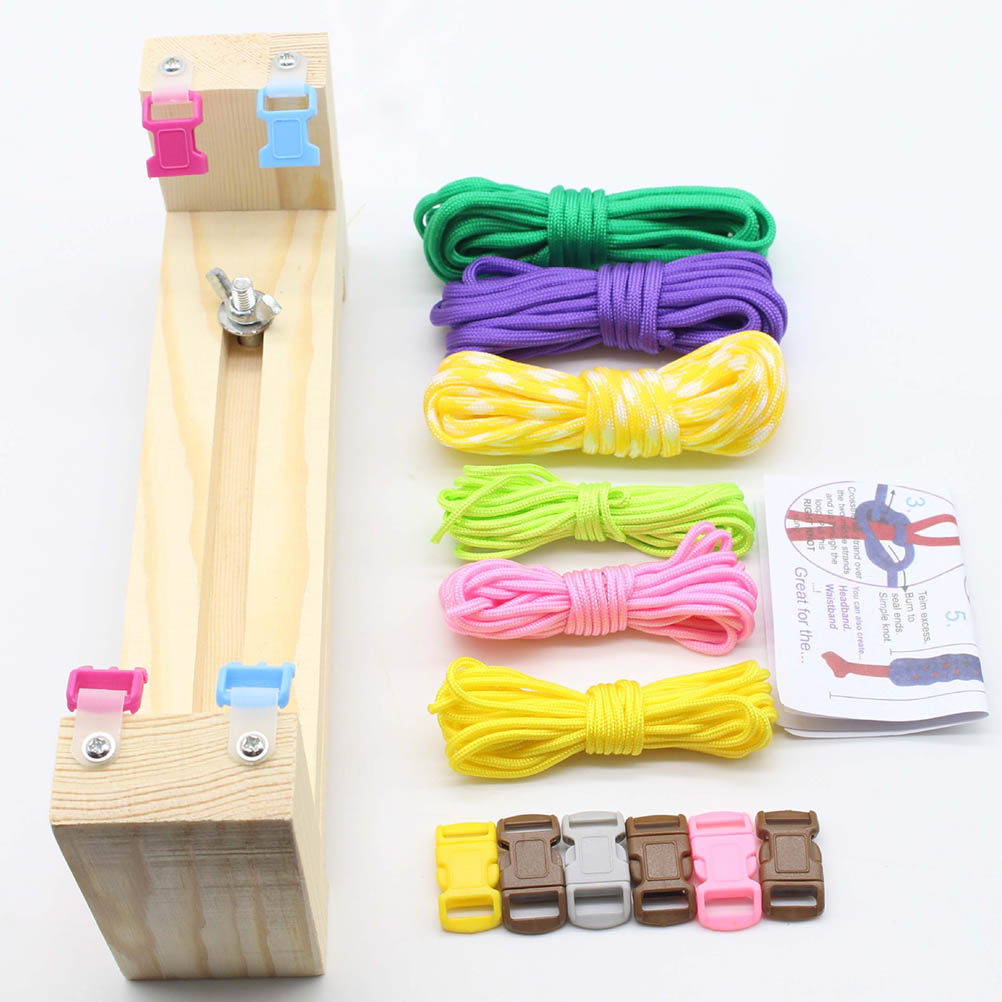 Diy paracord rannekorun valmistussetti rannekorun soljilla paracord punonta kutominen diy käsityökalusarja lasten lelut  #40