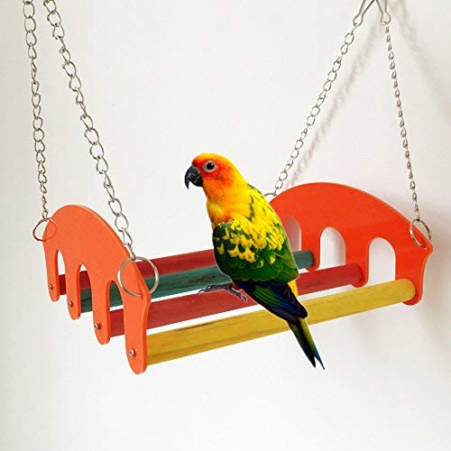 Fugl træ klatrestige papegøje farverig hængebro til parakit cockatiel conure kakadue undulat dværgpapegøje fink kanariefugl: C-sving bro