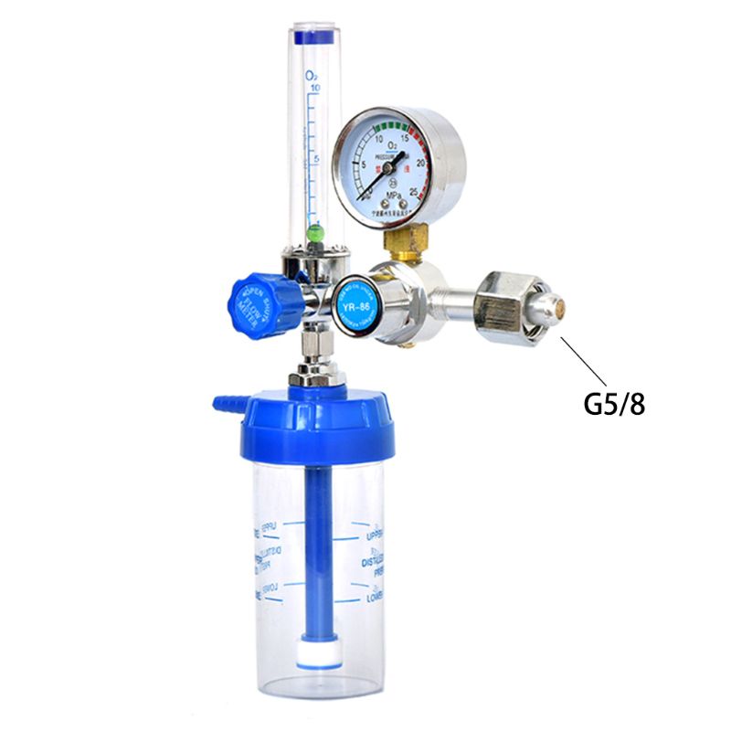 Zuurstof Flow Zuurstof Flowmeter Manometer Zuurstof Drukregelaar 0-10L/Min G5/8 Voor Ouderen Pr