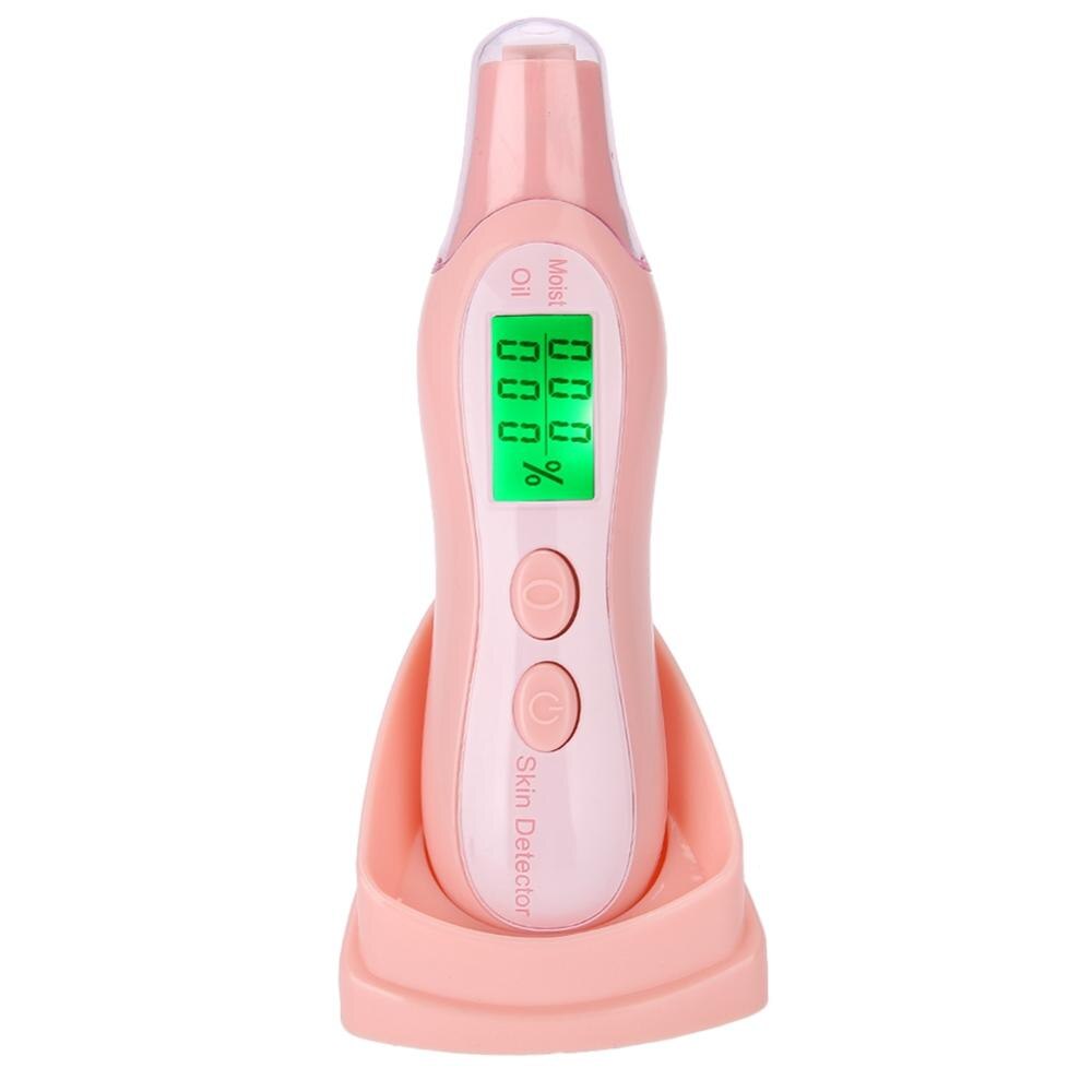 Lcd digital boby hud fuktighetstester detektor analysator monitor ansiktsolje vann tester måler helse ansiktspleie hud tester #s: Rosa