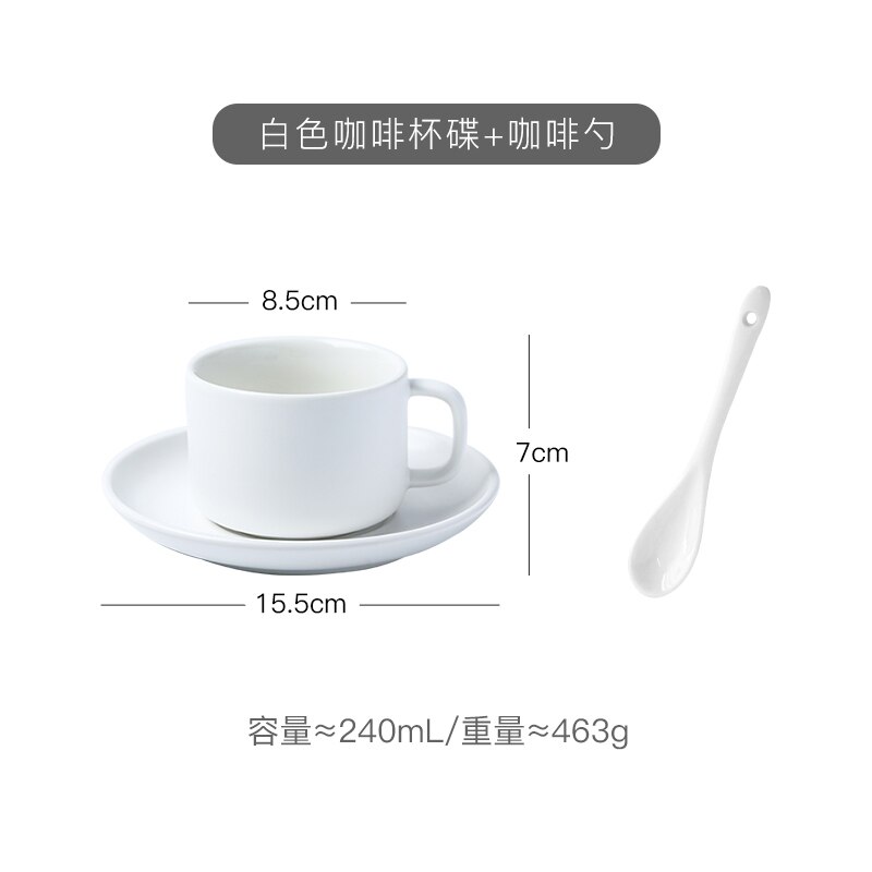 Taza de café Rosa mate, juego de copas lindas y platillos de cerámica, taza de té de porcelana, tazas simples Retro de agua, Fincan nórdico, AC50BD