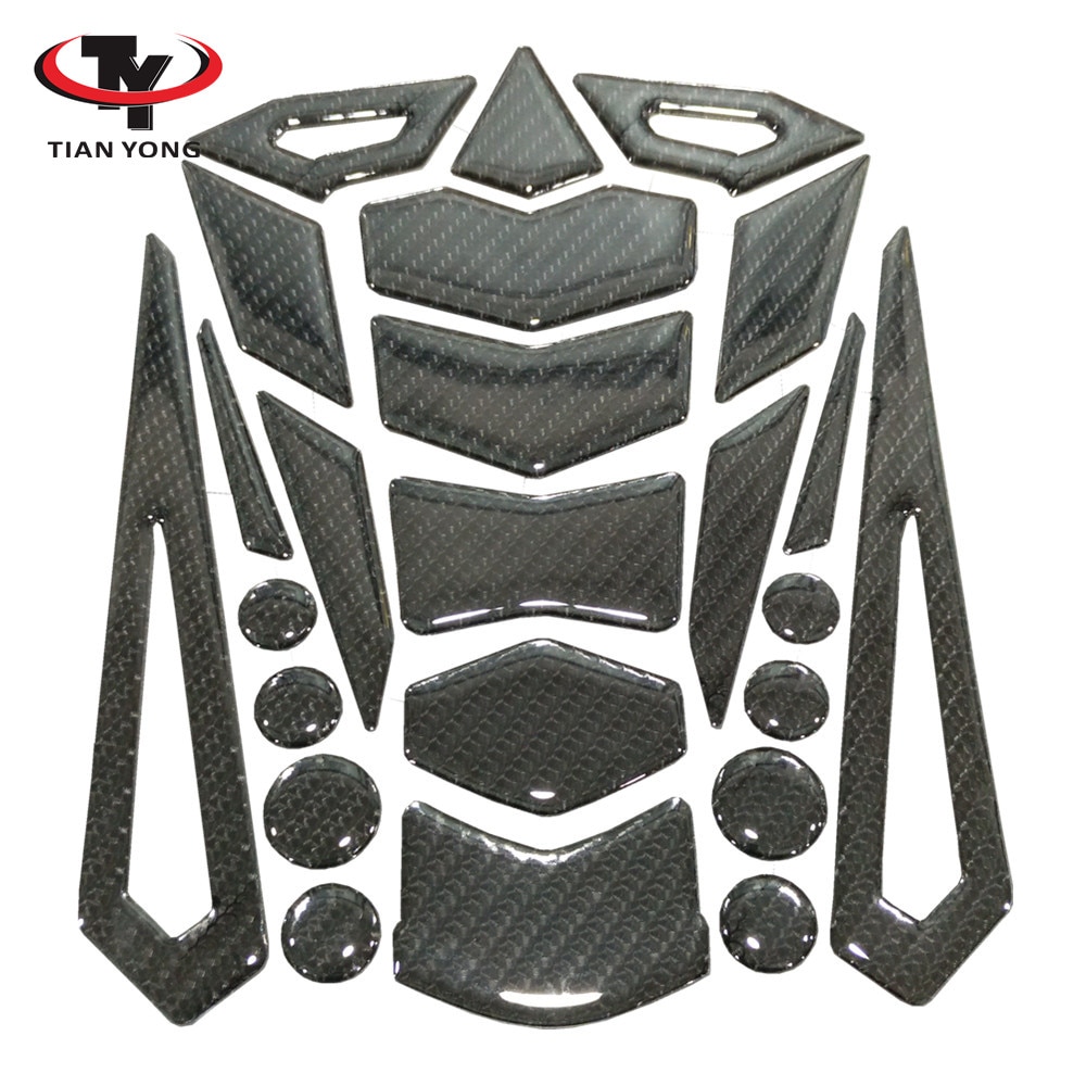 Zwarte Carbon Solderen Motorcycle Verhoogd Brandstoftank Pad Alle Model Universele Case Protector Racing Sticker Decoratieve Protector