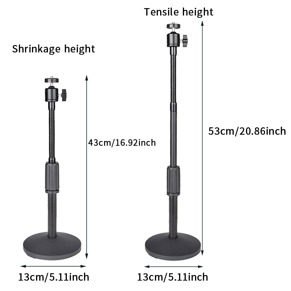 Flexible Adjustable Tripod Easy Install Webcam Stand Camera Mount Clamp Vertical Quick Release Extension Rotatable Lazy Bracket