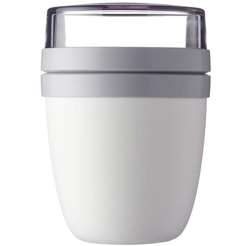 Fiambrera portátil creativa de viaje, Bol para conservar la comida, fiambrera, Yogurt, tuerca, postre, taza de preservación, vajilla,: 1PC White