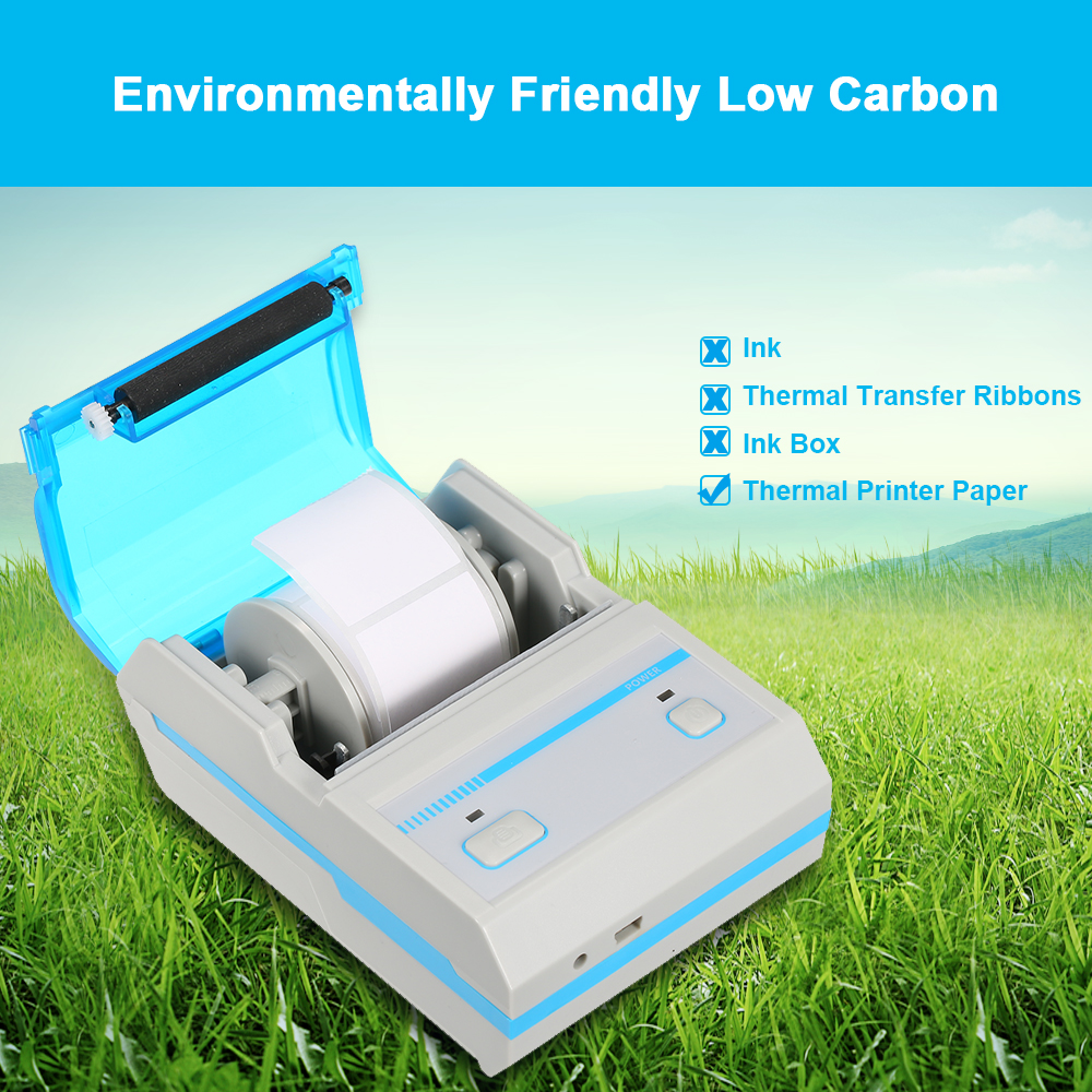 58mm Wireless BT Direct Qr Code Sticker Clothing Printer Barcode Printer Thermal Label Printer Thermal Adhesive Label Printer