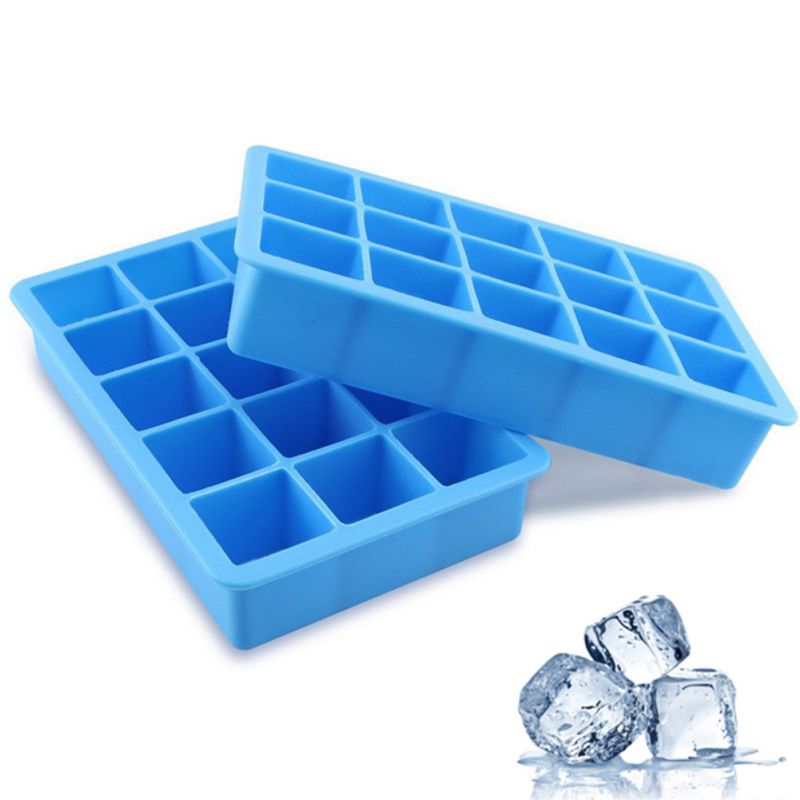 Eis Gitter Silikon Würfel bilden Gelee Macher Küche Werkzeug15 Gitter Silikon DIY Eis Gitter Würfel bilden Creme Tablett Container 1