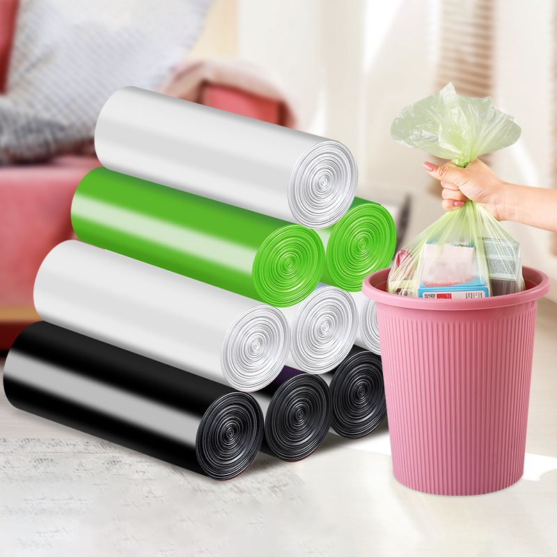 100pcs Biodegradable Garbage Bags Strong Compostable Trash Bags Wastebasket Liners for Kitchen Bathroom Office Use