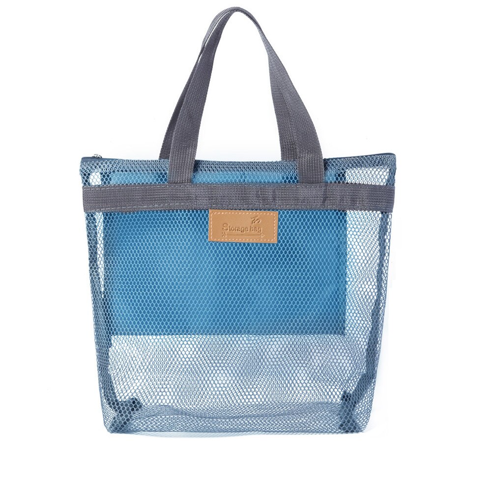 Bärbar mesh duschväska kvinnor män hängande bad toalettartiklar organisator väska 9 förvaringsfickor sminkväskor unisex: 3