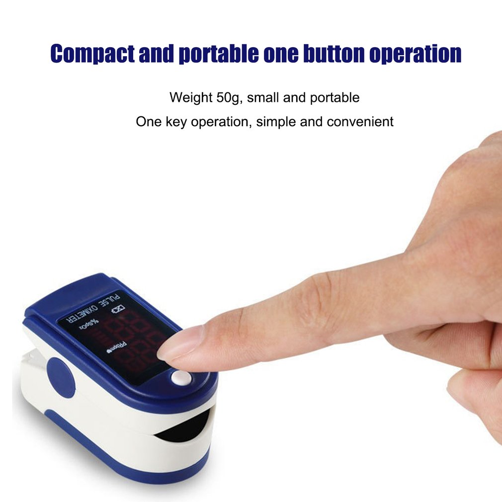 Finger Oximeter Digital Fingertip Pulse Oximeter Blood Oxygen Saturation Meter Finger SPO2 PR Heart Rate Monitor