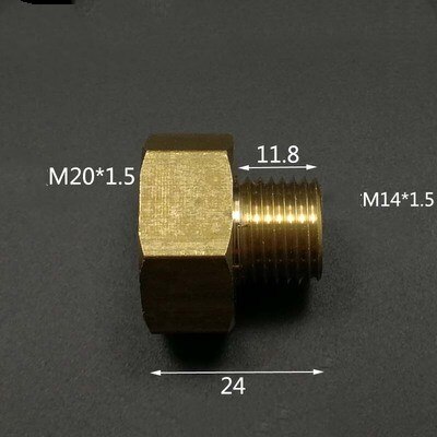 M10x1 M14x1.5 M16x1.5 M18x1.5 M20x1.5 1/8 &#39;&#39;1/4&#39;&#39; 3/8 &#39;&#39;1/2&#39;&#39; Schroefdraad Pneumatische Manometer Conversie Adapter Pijp fittings: MM14x1.5-FM20x1.5