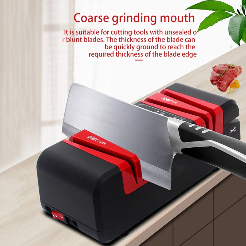 Multi-function Knife Sharpener 220V Electric Household Fast Sharpener Automatic Knife Grinder Kitchen Knife Grindstone Tools