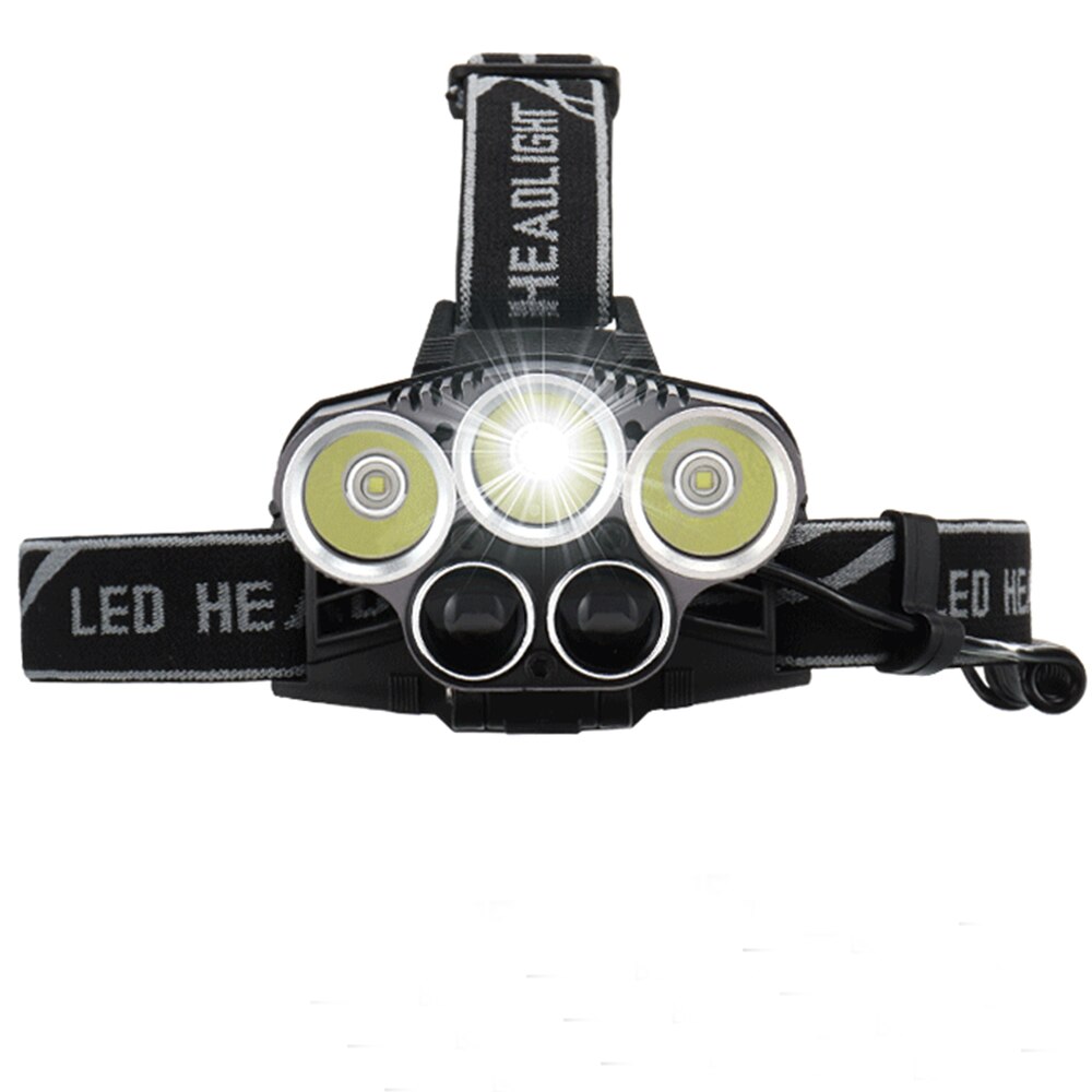 6 Mode 100000LM 5XT6 LED Headlamp USB Rechargeable Headlight Flashlight HeadTorch Lamp