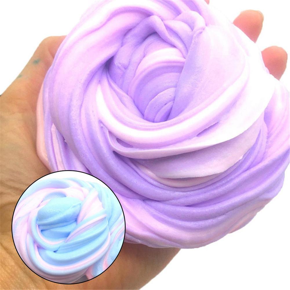 100Ml Slijm Speelgoed Fidget Speelgoed Squishy Squeeze Stress Antistress Multicolor Bitterkoekje Pluizige Slime Voor Kids Volwassenen Slime Charms