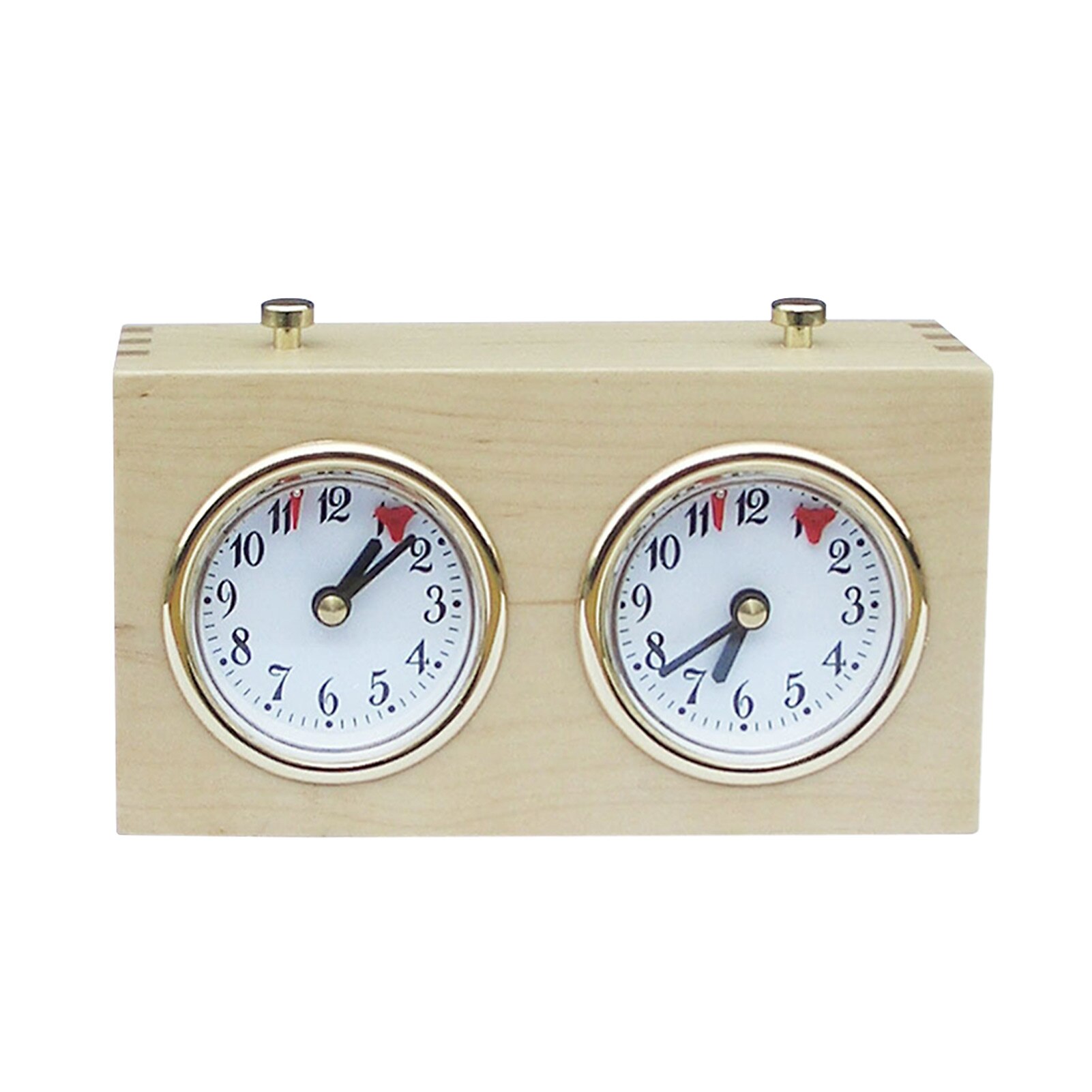Countdown Analog Board Game Easy Operate Portable Wooden Mechanical Competition Accurate Chess Clock Timing Tools Durable