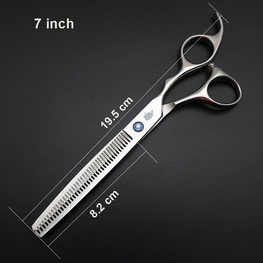 kowal CHU profesjonalne nożyczki robić włosów 7 cal przerzedzenie nożyce fryzjerskie 38 zęza pomocą 25% przerzedzenie oceń S037