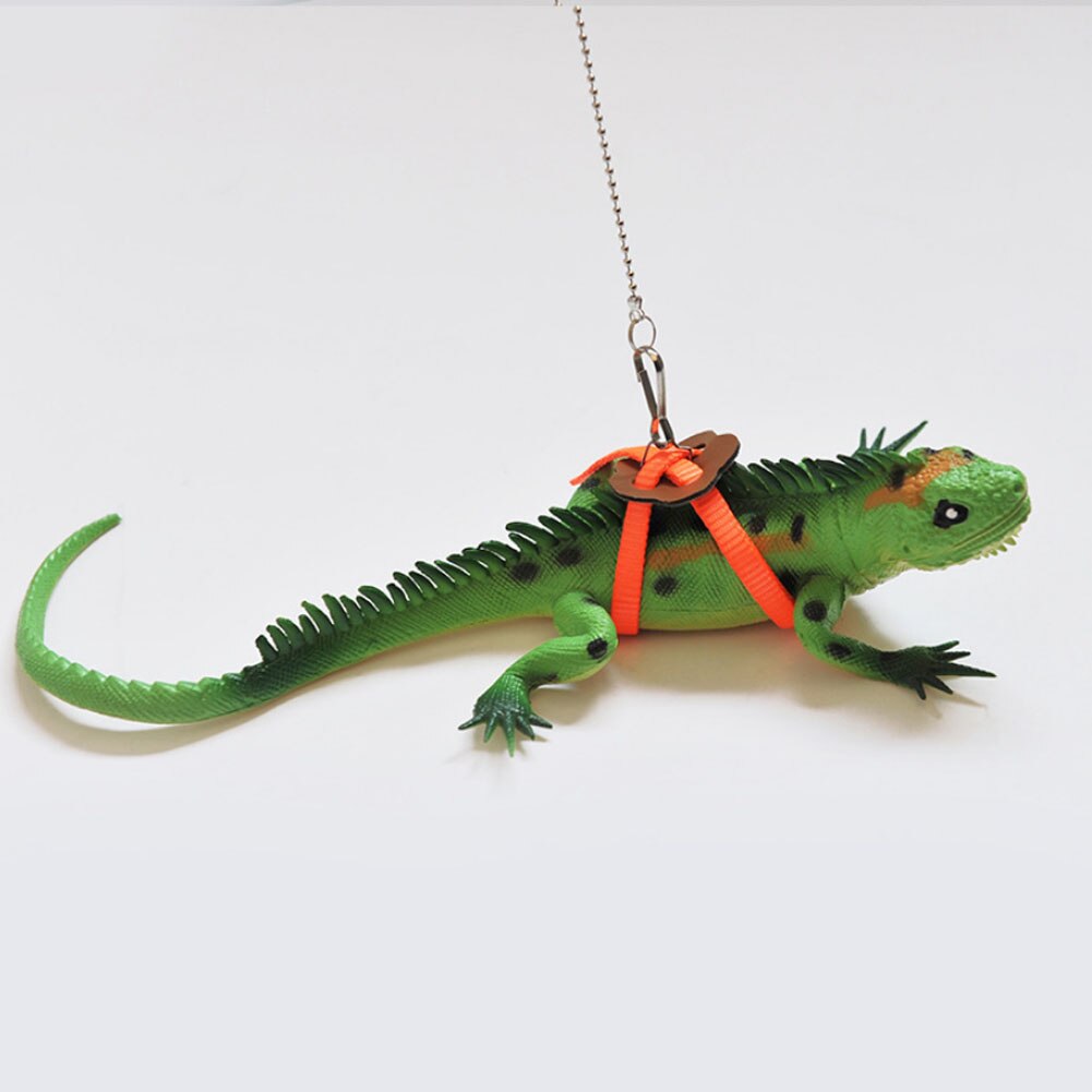 Skægget drage krybdyr firben gecko critters justerbar sele snor holde reb: Orange