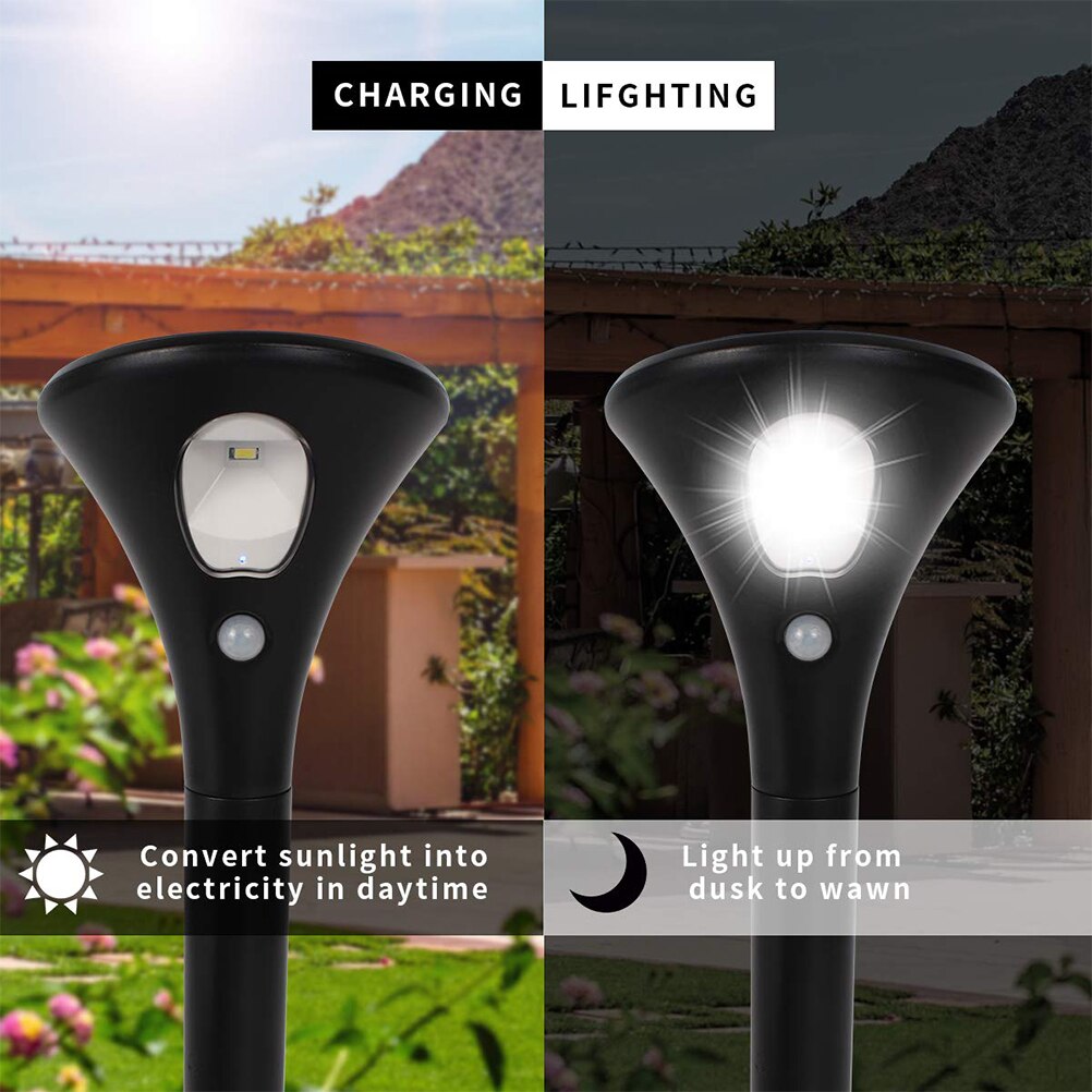 2Pcs Solar Gazon Verlichting Tuin Spot Lamp Met Bewegingssensor Solar Land Scaping Licht Multipurpose Tuin Grond Solar Gazon lamp