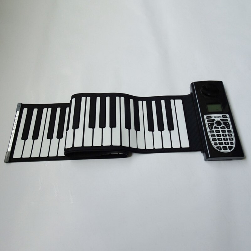 Elektrische oprolbare piano, draagbare opvouwbare 61- toetsen elektronische muziekkeyboard piano