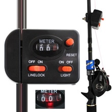 100 Meters Fishing Line Counter Clip On Rod Meter Gauge Mechanical Manual Counting Line Outdoor Fishing