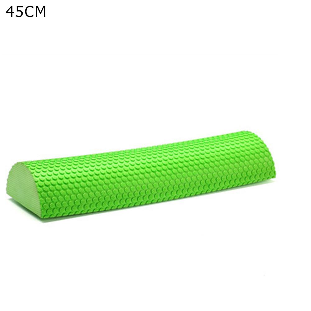 30-45cm Semi-circular Massage EVA Foam Shaft Yoga Pilates Fitness Equipment With Massage Floating Point Foam Roller Yoga Block: Light green
