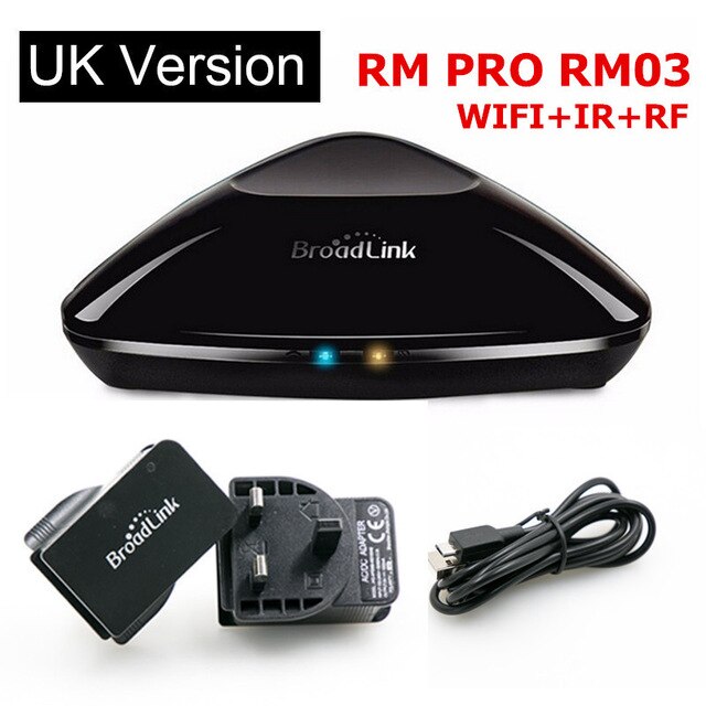 Broadlink RM PRO + RM33 Universal Smart Afstandsbediening Smart Home Automation WiFi + IR + RF Schakelaar voor IOS Android: Zwart