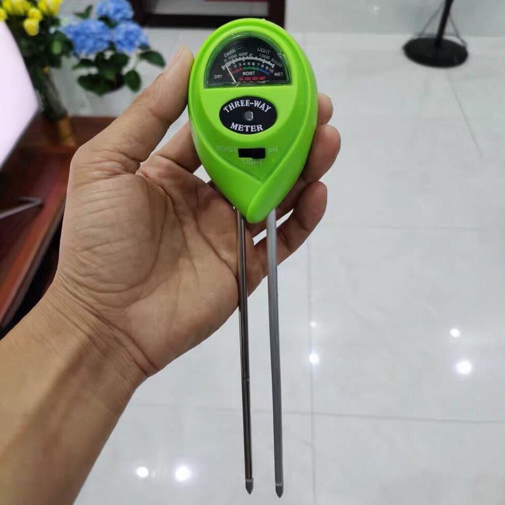 3 in 1 Soil Ph Meter Soil Tester PH Moisture Meter Temperature Sunlight Intensity Measurement Analysis Temperature Sunlight Test