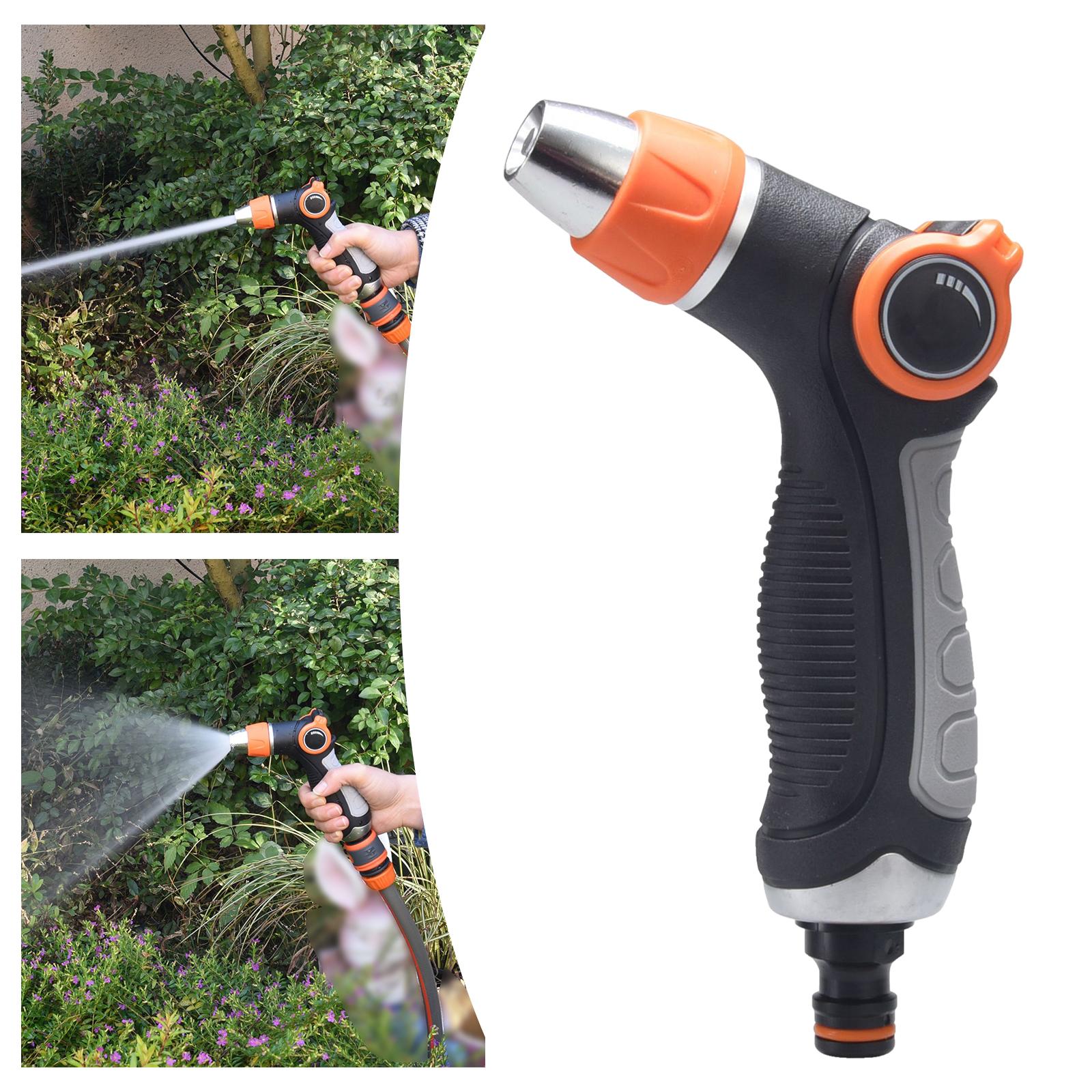Heavy Duty Garden Hose Nozzle with High Pressure Jet On Off Valve Water Gun Zinc Alloy Water Hose Sprayer for Car Pets Washing