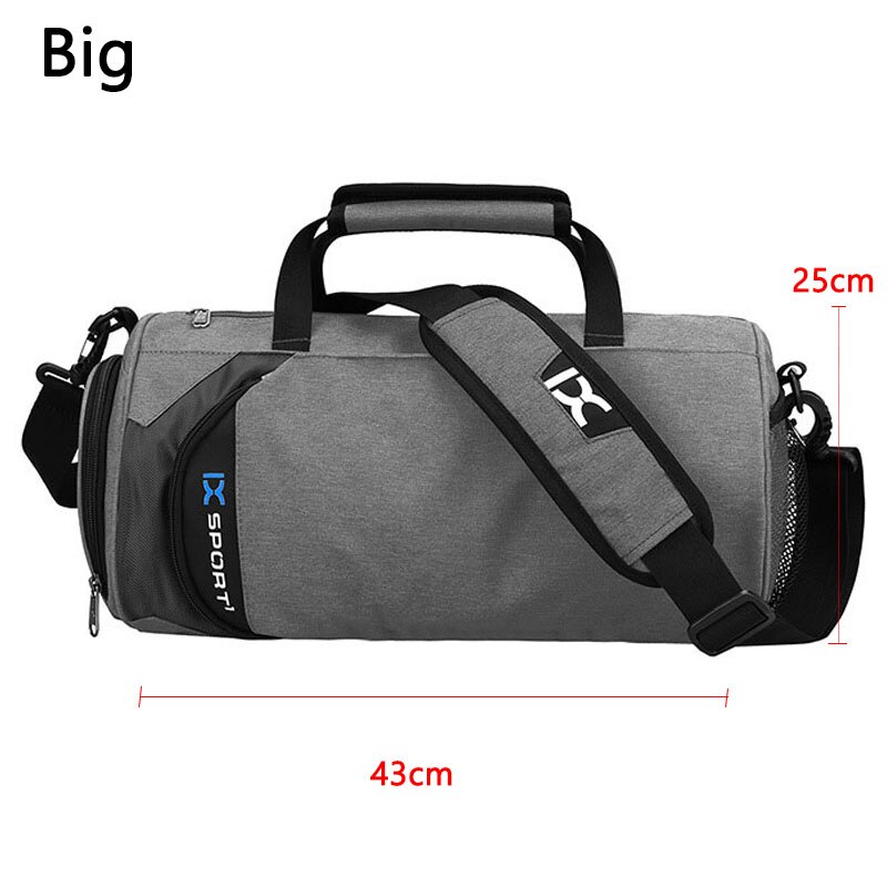 Men Gym Bags For Training Bag Tas Fitness Travel Sac De Sport Outdoor Sports Swim Women Dry Wet Gymtas Yoga Shoes Bag XA103WA: Deep Grey Big