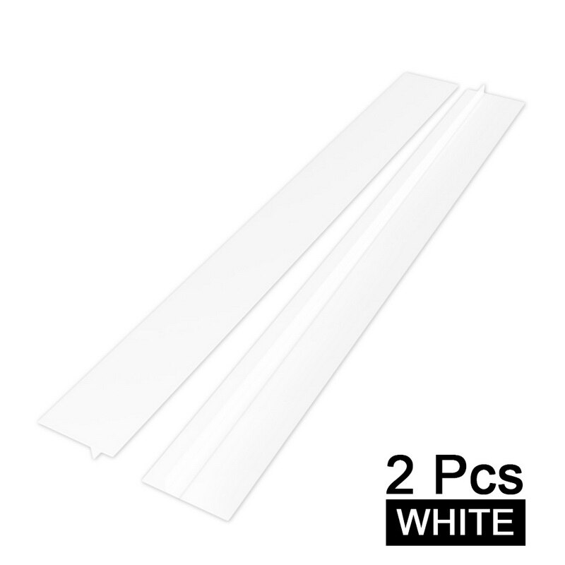 21 inch Silicone Stove Counter Gap Filler Sealing Spills Gap Fillers Easy Clean Gaps Cover Kitchen Supplies: 2pcs white