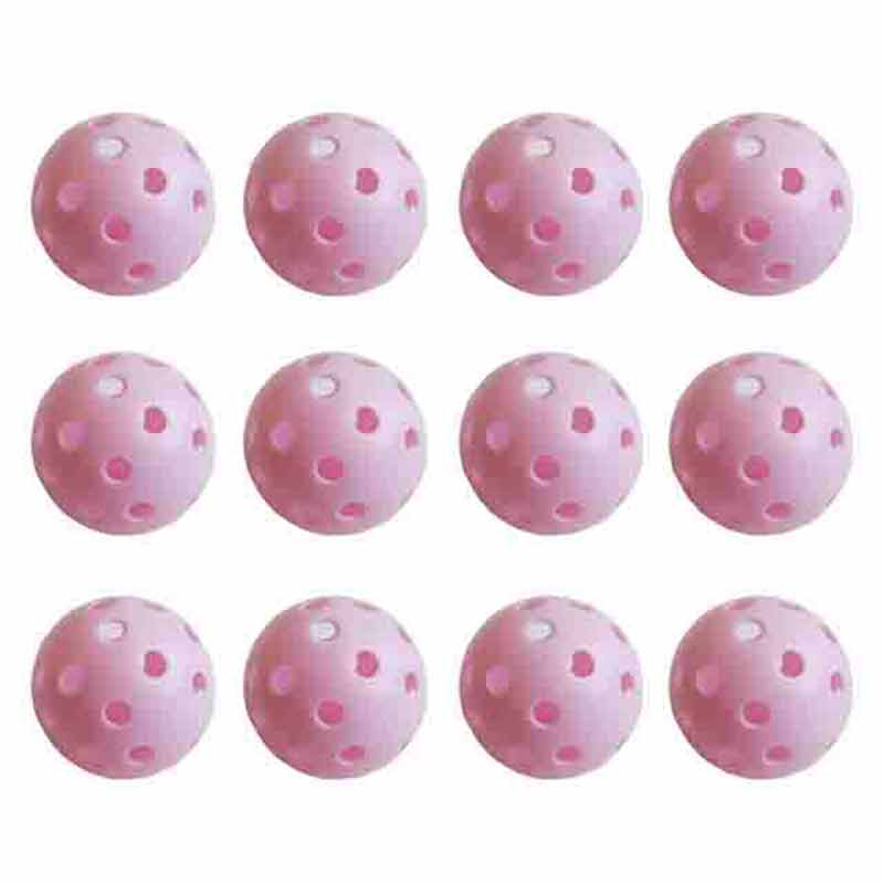 Indoor golf ball golf practice balls golf light ball have hole Golf Training Aids Lightweight and durable 7 colors 12pcs