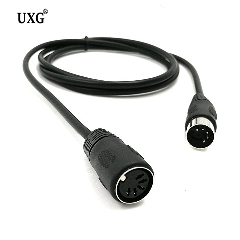 Cable de extensión MIDI de 5 pines, Cable adaptador MIDIAT de Audio DIN macho a hembra de 5 pines para teclado MIDI, cable de 50cm, 150cm y 300cm: 1,5 m