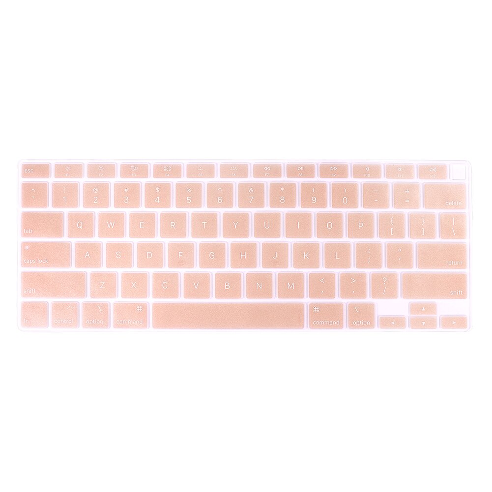 Waterproof Laptop Keyboard Protective Film For Apple Macbook Pro Air 13 inch A2179 Notebook Keyboard Cover Silicone Skin Case: US Rose Gold